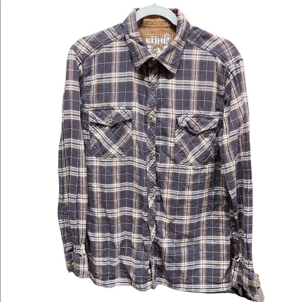 Kuhl Men's Long Sleeve Flannel Shirt. Brown.